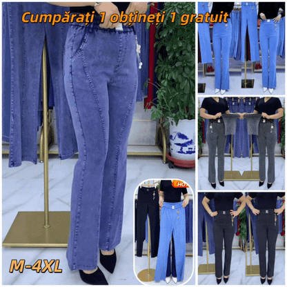 🏆👖【S-4XL】Γυναικείο τζιν με ψηλή μέση και ελαστικό ύφασμα