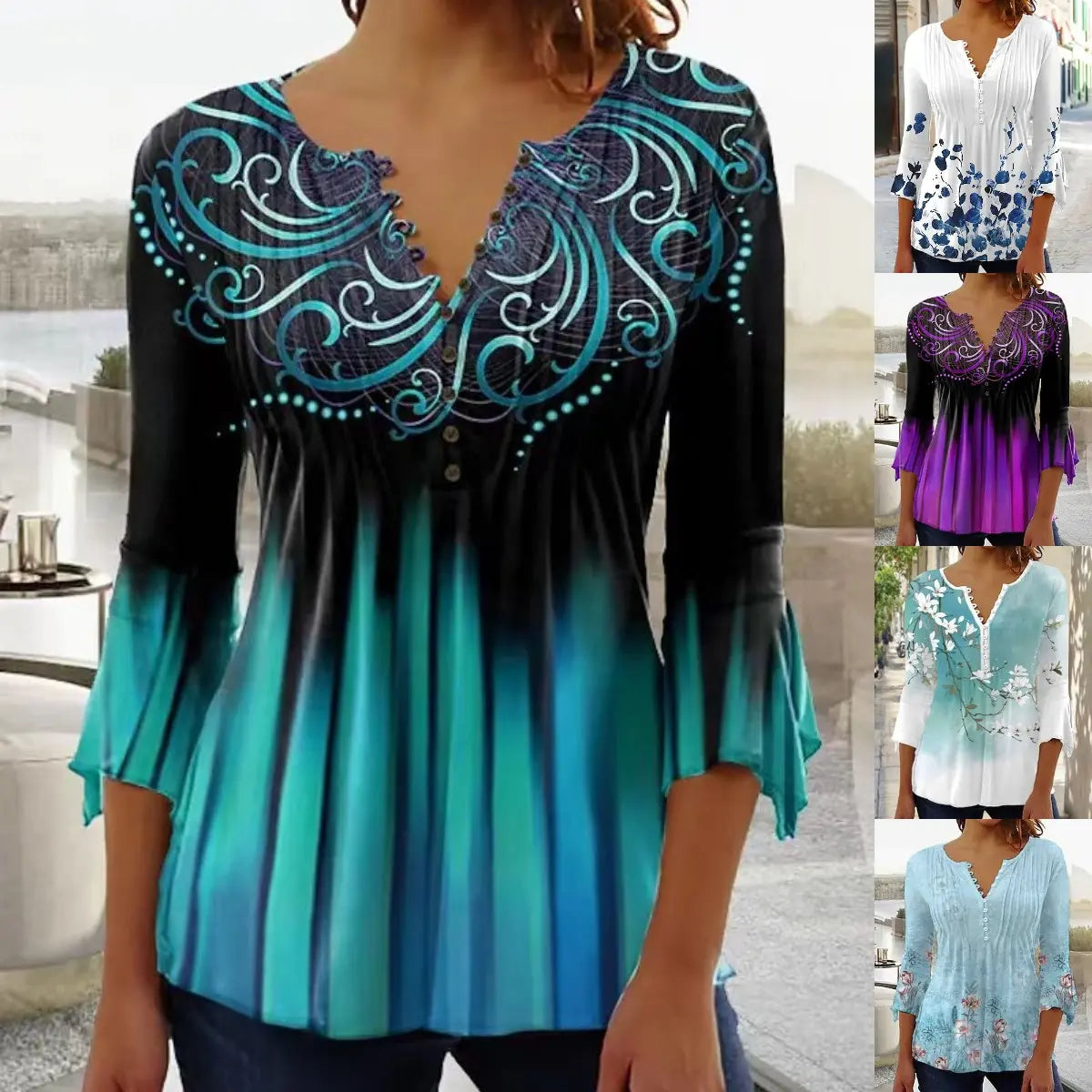 💥💥【S-5XL】💖 2026-os új divatos mintás felső