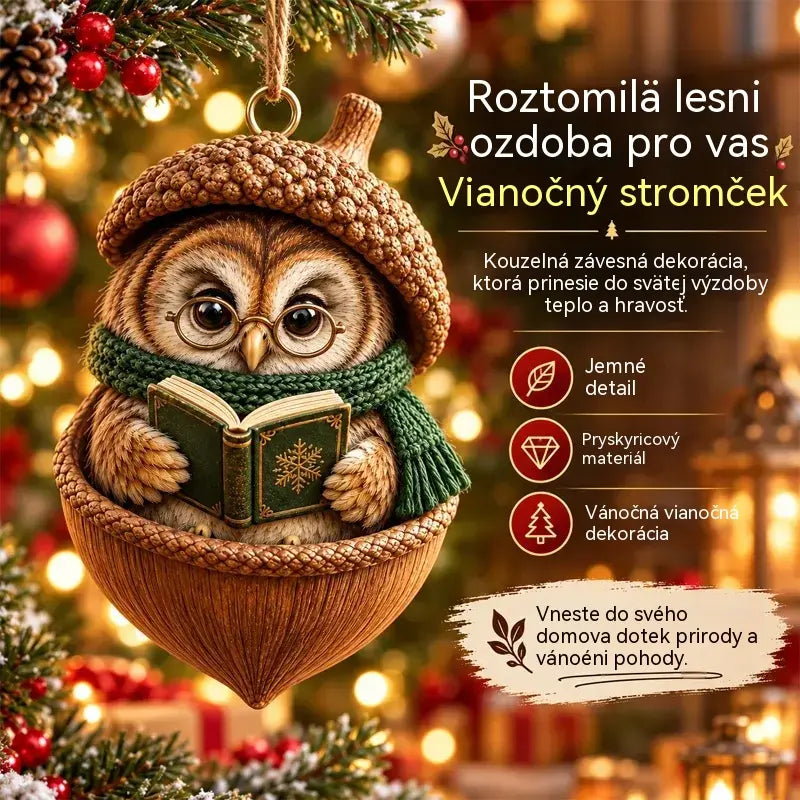 🎉【Kúpte 6 kusov a získajte 6 kusov zadarmo】12 kusov za 20,00 €🤩 🎁Nový 2D akrylový vianočný dizajn so zvieratami v tvare šišky