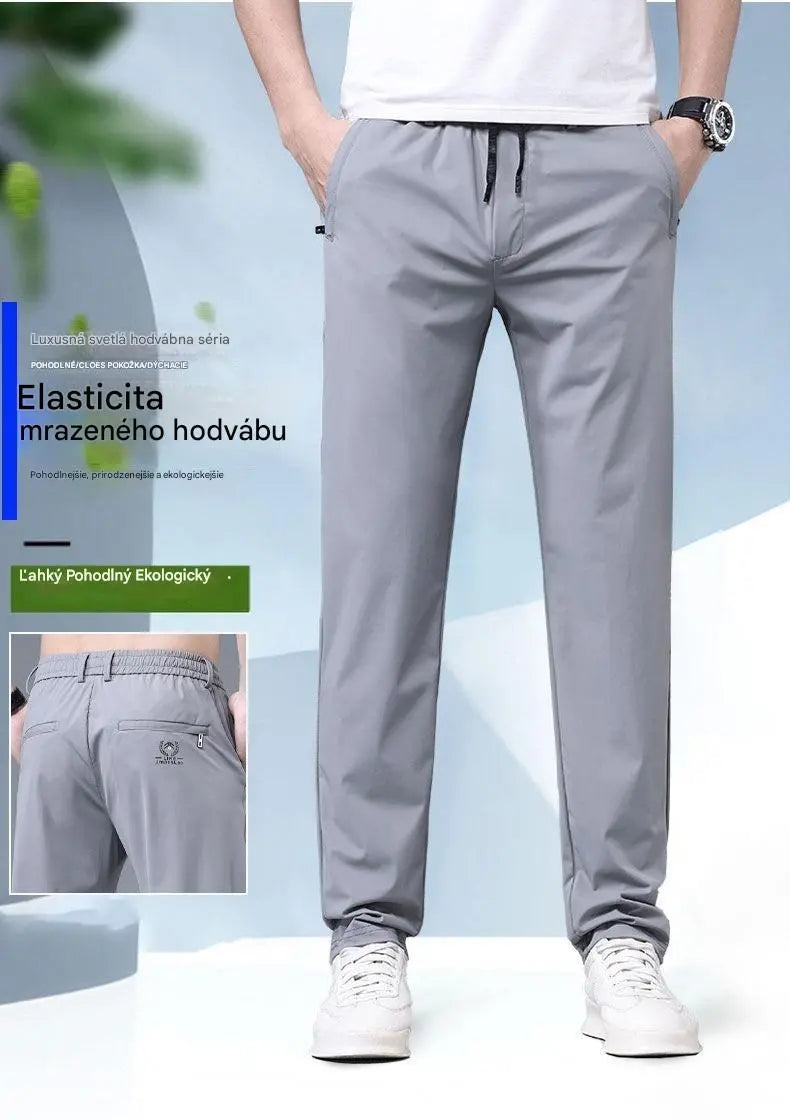 【40-115 kg】🔥Nové elastické nohavice z ľadového hodvábu jar a leto 2026
