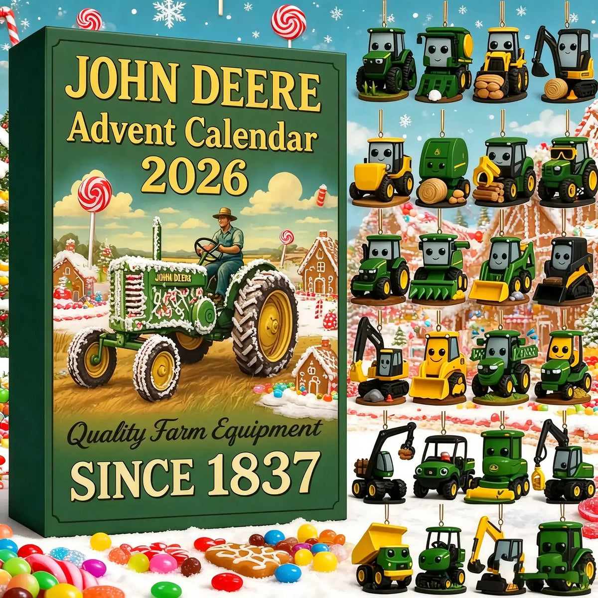🎁🎁24 dní *Adventný kalendár John Deere