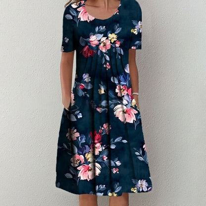 【45% OFF】💗【S-5XL】2026 Új midi ruha, a kerti minta még szebbé teszi