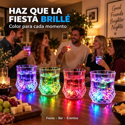 ✨💎Kristálypoharak szett folyadékkal aktiválható LED fénnyel🥂