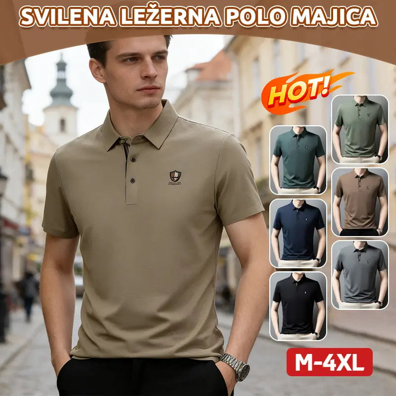 【M-4XL】Nova ledeno svilena polo majica s reverom i pola rukava za ljeto 2026.