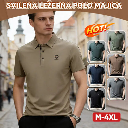 【M-4XL】Nova ledeno svilena polo majica s reverom i pola rukava za ljeto 2026.