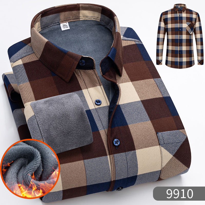 🔥【Zľava 50 %】👔【L-5XL】Teplá košeľa s dlhým rukávom
