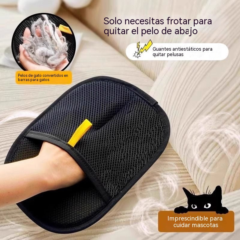 Guante electroestático para eliminar el pelo de mascotas: la herramienta definitiva para recoger el pelaje.
