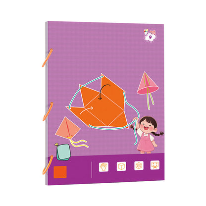 🔥Νέες βελτιώσεις👶✨Βιβλίο εκμάθησης γεωμετρίας 3D "Τράβηξε το νήμα"