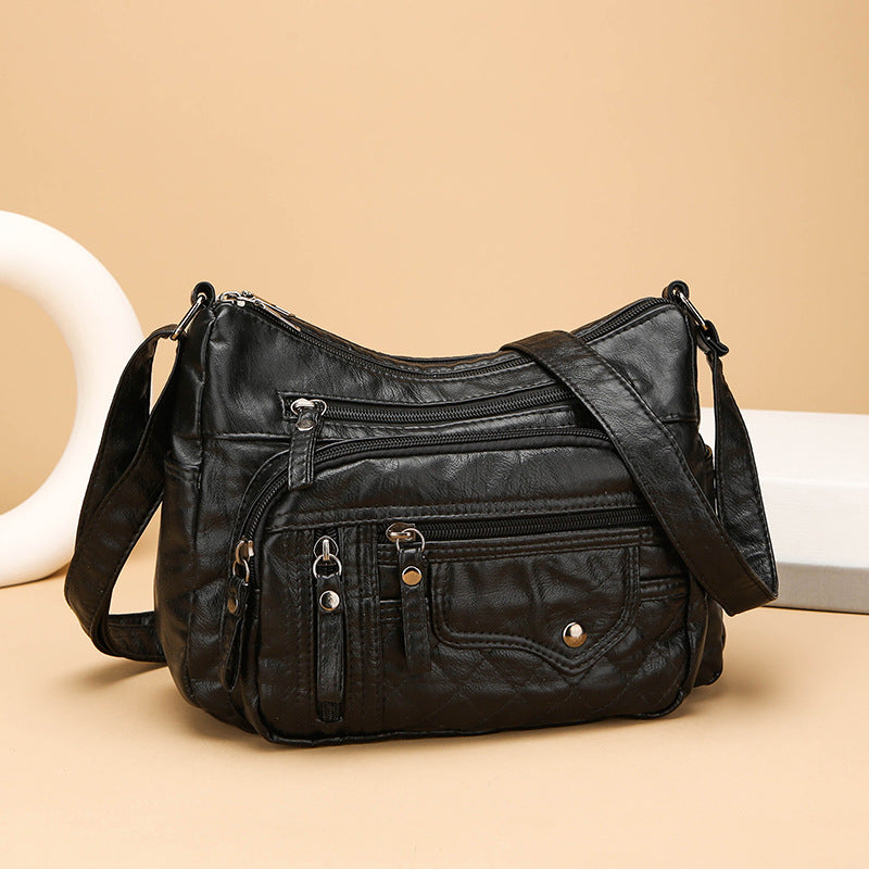 💥【45% OFF】👜2026 új, nagy kapacitású puha bőr válltáska/crossbody táska