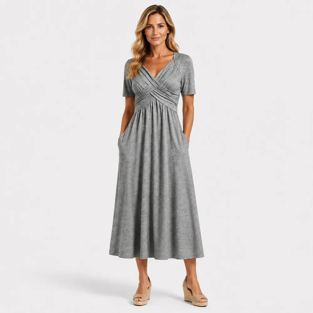 🔥🔥👗【S-3XL】Modern, lezser, középhosszú ruha tiszta színekben, 2026-tól.