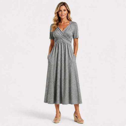 🔥🔥👗【S-3XL】Modern, lezser, középhosszú ruha tiszta színekben, 2026-tól.
