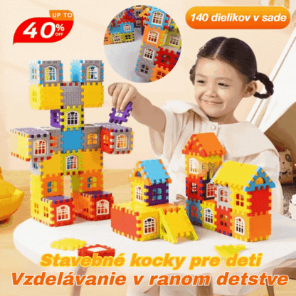 🎁🧩🧩【140 kusov】 Vzdelávacie hračky zo stavebníc