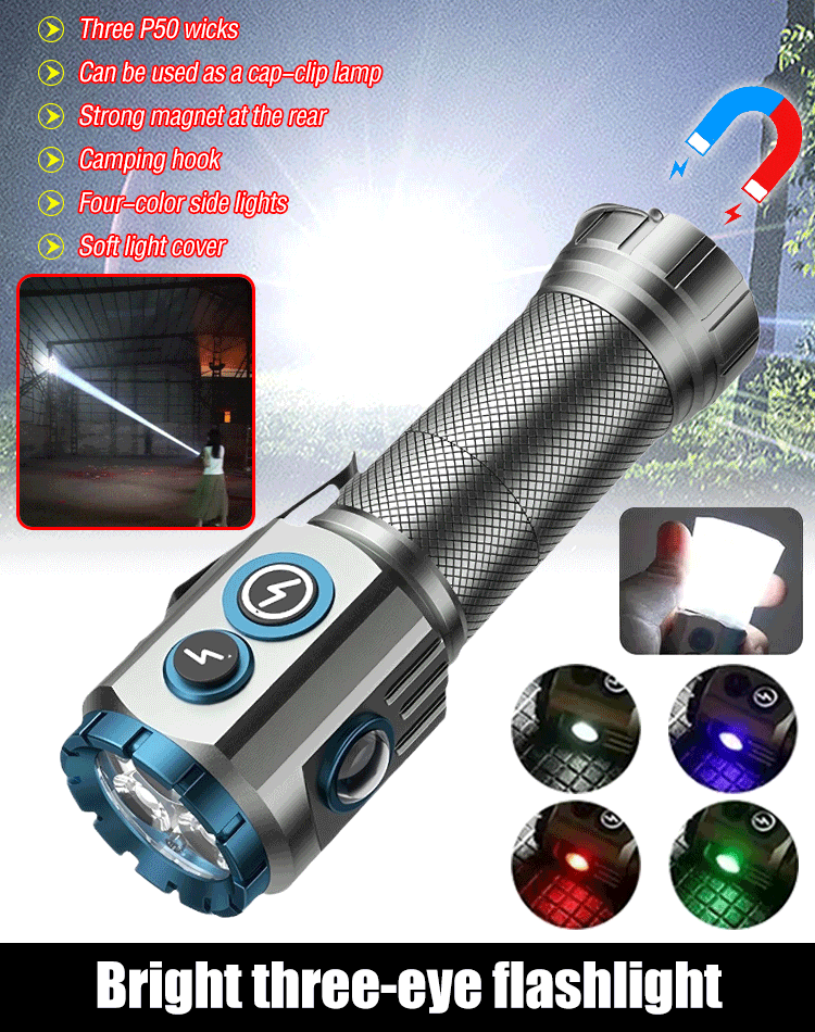 💥 🔦Nueva linterna multifuncional con luz magnética potente y súper brillante.