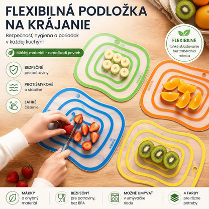 🥣🍅【1 sada za 4 ks.】Kuchynské dosky na krájanie z matného materiálu