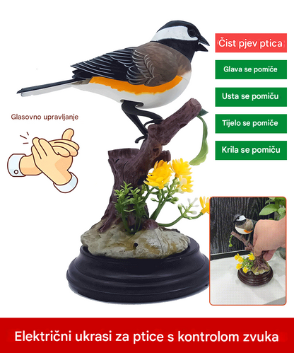 🦜🐦【Kupite 1, dobijte 1 gratis】Simulacija s glasovnim upravljanjem, kreativni slatki ukrasi za ptice s glasovnim upravljanjem, ukrasni ukrasi za sobni stol