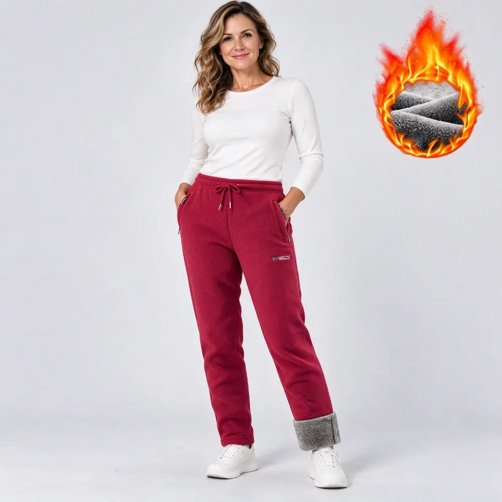 👖❄️ Dámske teplé nohavice XS-3XL – 1 kus, fleece podšívka, elastický pás so šnúrkou, 5 farieb.