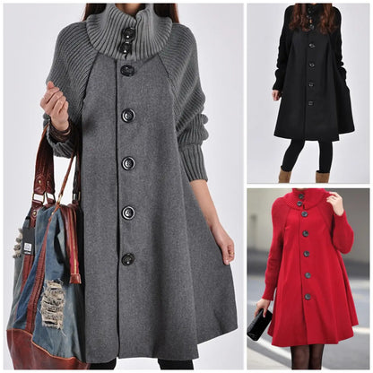 👗[43% kedvezmény🔥🔥]【M-5XL】Új, lezser, középhosszú gyapjúkabát