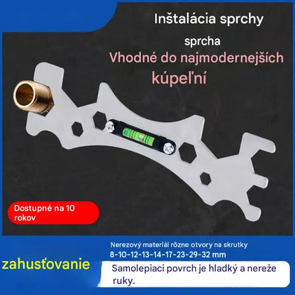 🔥【ZĽAVA 49 %】🔥🔩Multifunkčný kúpeľňový kľúč, nástroj na montáž spŕch