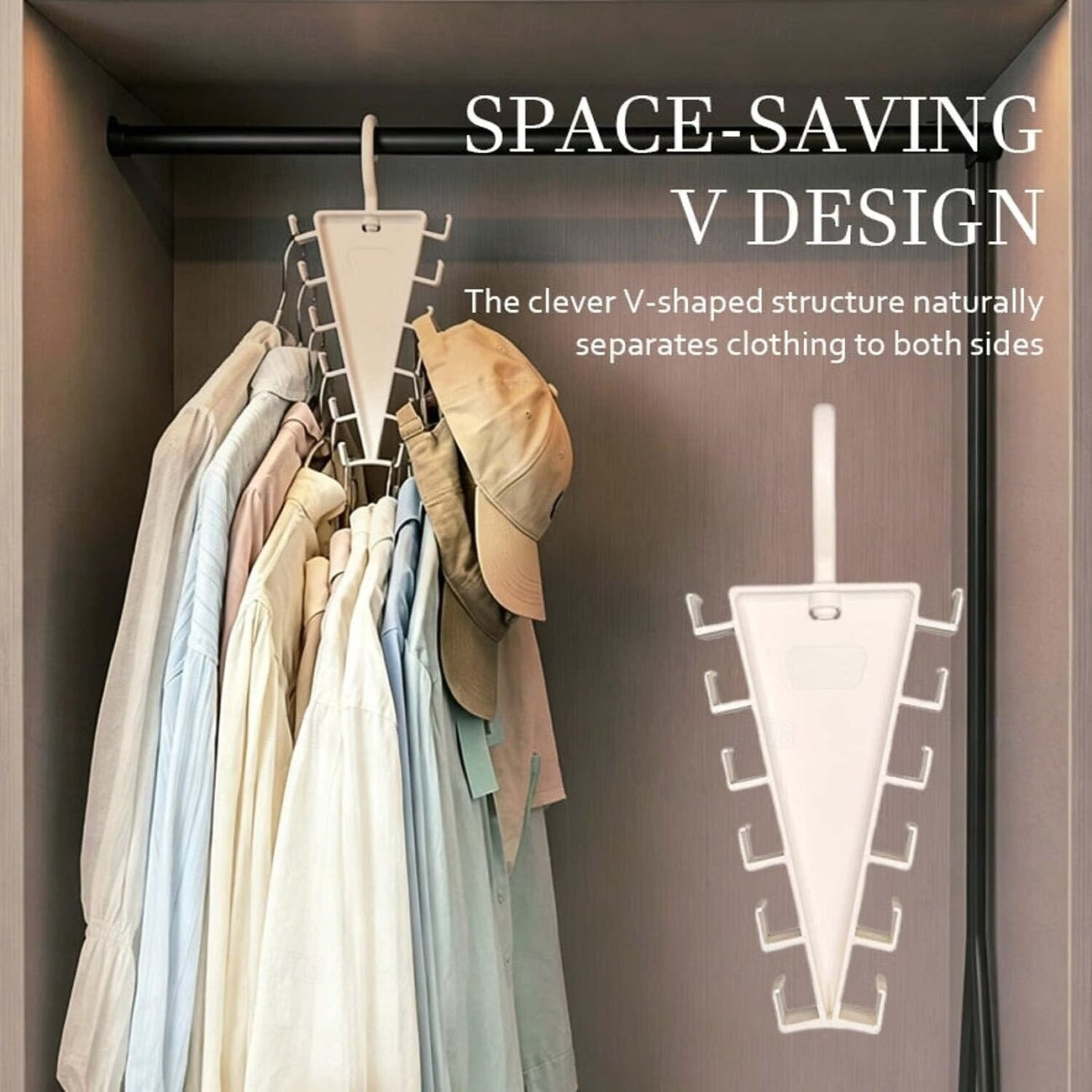 ⏳¡OFERTA POR TIEMPO LIMITADO! 🏠 Compra 2 y llévate 1 gratis: organizador triangular para armario, ideal para ropa, accesorios y mucho más 💖