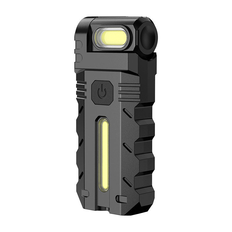 Minilinterna LED ultrabrillante con base magnética para uso en exteriores y mantenimiento.