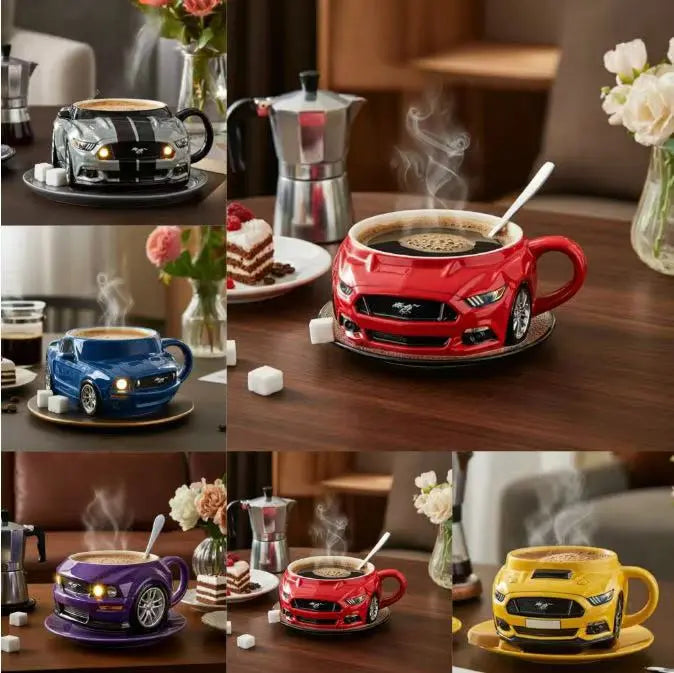🔥【80%OFF】☕☕Sportautós kávésbögre 304-es rozsdamentes acél maggal, gyantával