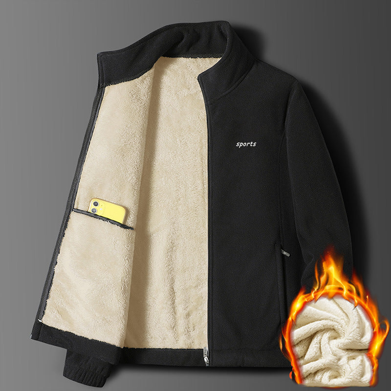 【30% OFF】【M-5XL】 Új őszi és téli férfi őszi és téli vastagított sherpa kabát
