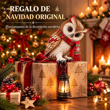 🏮🦉Vianočná figúrka sovy s lampášom