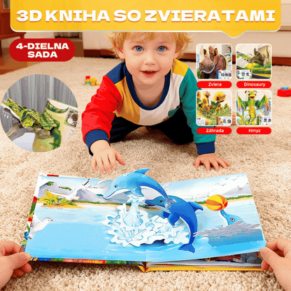 3 részes szett 🎁🎁 3D-s állatos felugró könyv