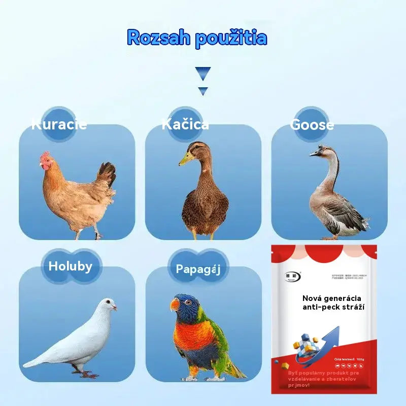 🐔【Kúpte 2, dostanete 2 zadarmo】🐓Veterinárny doplnok stopových prvkov proti klovaniu, vhodný pre sliepky, kačice, husi a tie, 🐣ktoré klujú pri vetracom otvore, perie alebo vajciach.