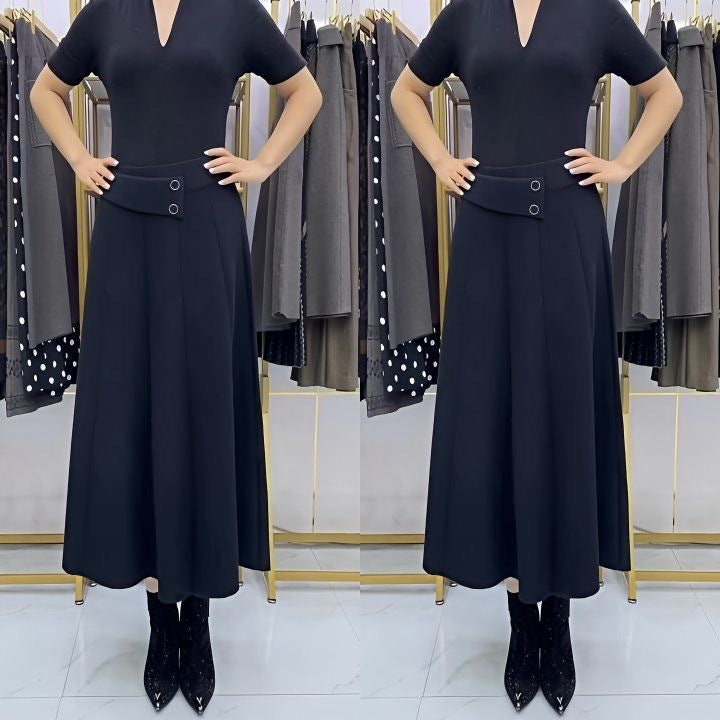 👗🎀【S-4XL】Őszi/téli gyapjú midi szoknya