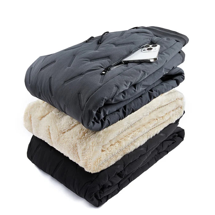 [L-7XL, 45-125kg] Téli polár és vastag báránygyapjú nadrág, vízálló, meleg és kényelmes