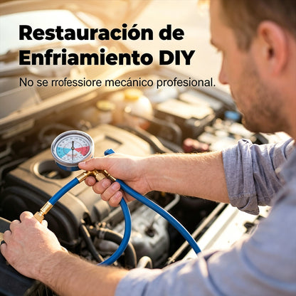 ⏳Oferta por tiempo limitado⏰ Manguera de carga de CA R134a con manómetro: herramienta universal y fácil de usar para proyectos de bricolaje 🔧