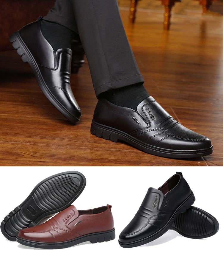 👞【39-44】Moški usnjeni poslovni čevlji za prosti čas.
