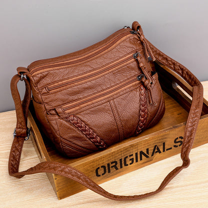 🔥😍Špeciálna ponuka obmedzeného trvania👜 2026 nová retro dámska kožená taška cez rameno z mäkkej kože