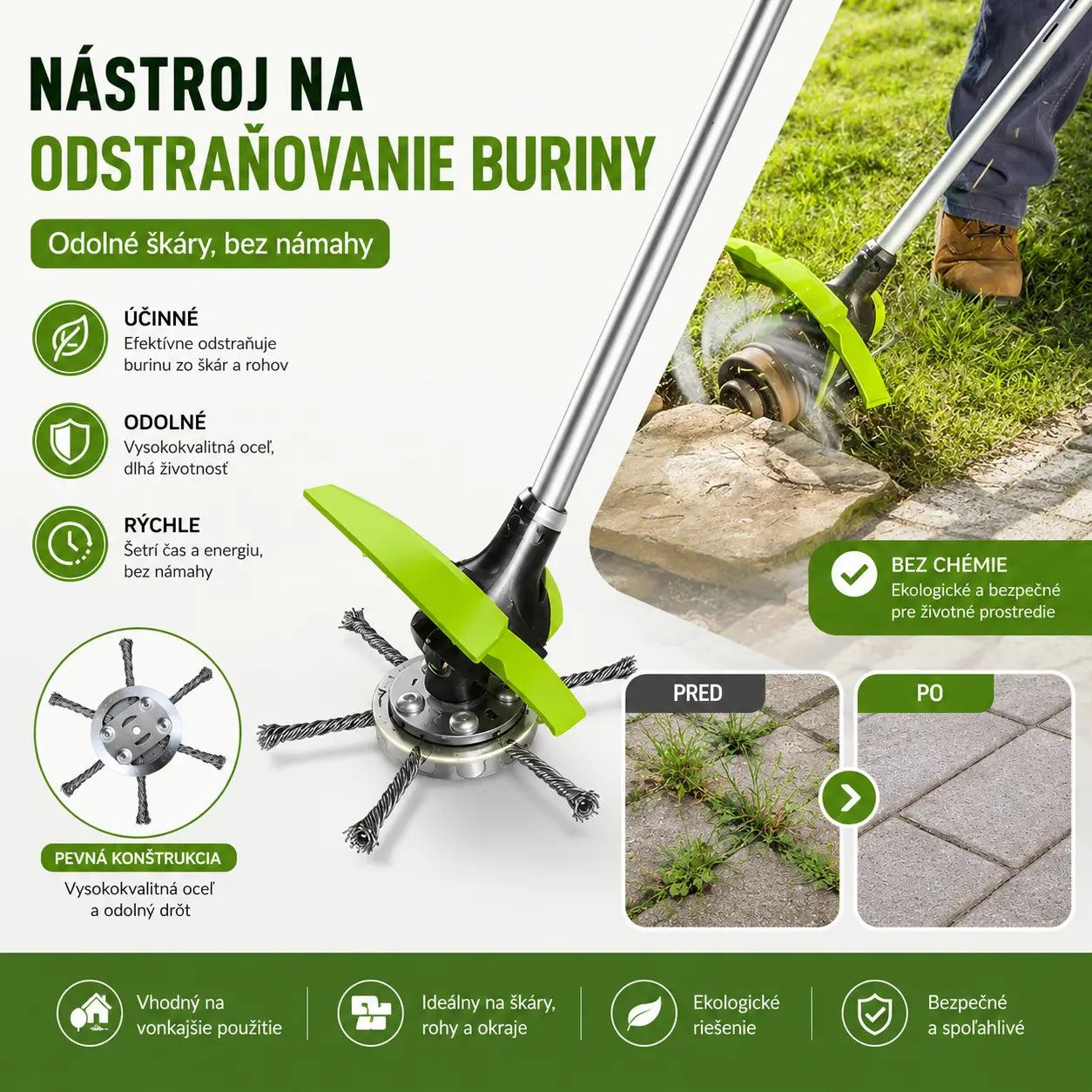 🔥🌿2 kusy🔥 Vymeniteľná kosačka na kosačku/krovinorez - Oceľová kosačka na kosenie trávy 🌿✂️⚙️