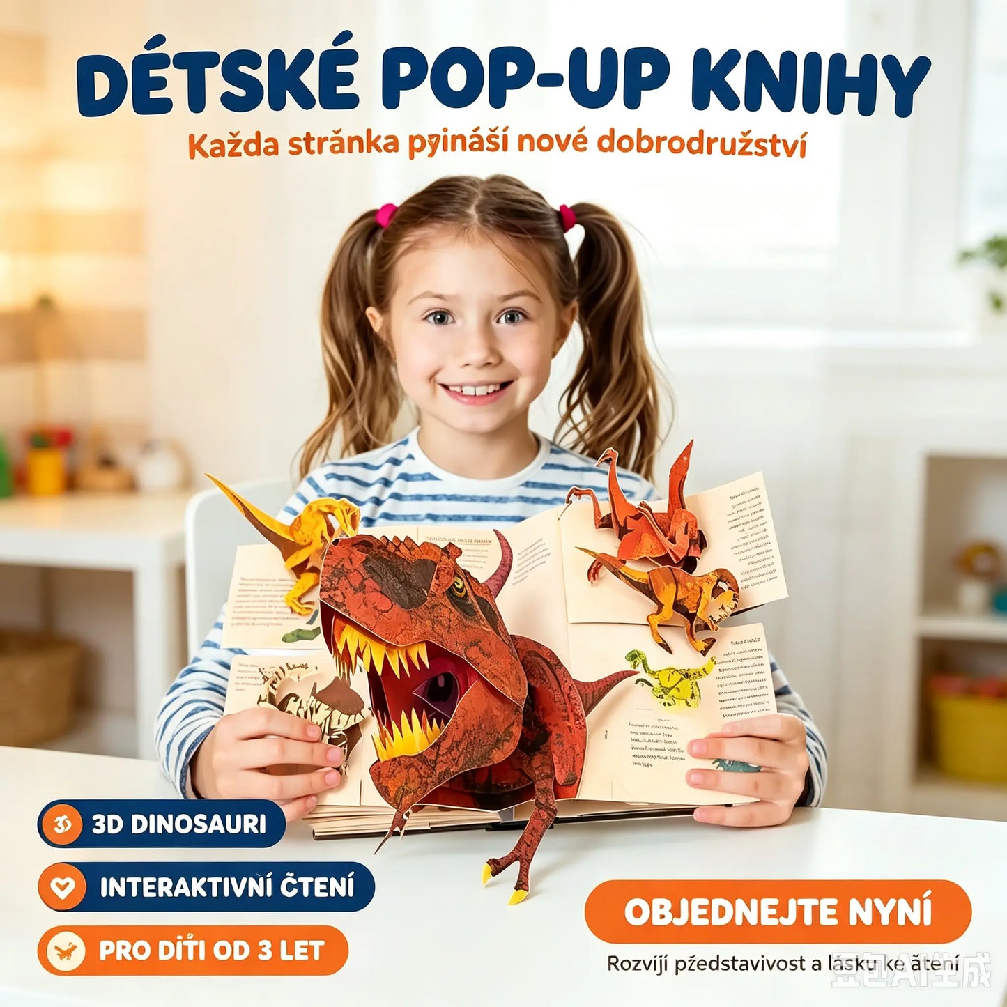 📕 3D encyklopedie prehistorických dinosaurů - vyskakovací kniha - encyklopedie dinosaurů