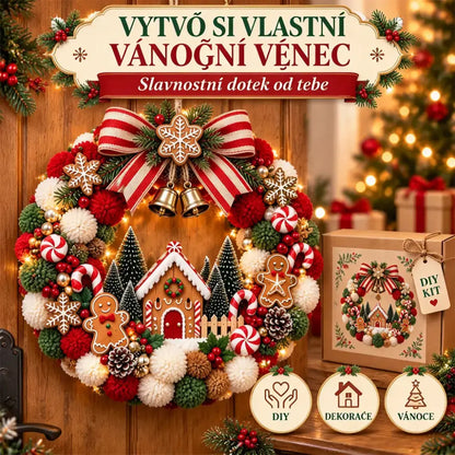 🎄🎁🏵Karácsonyi koszorú készítő készlet - ünnepi dekoráció