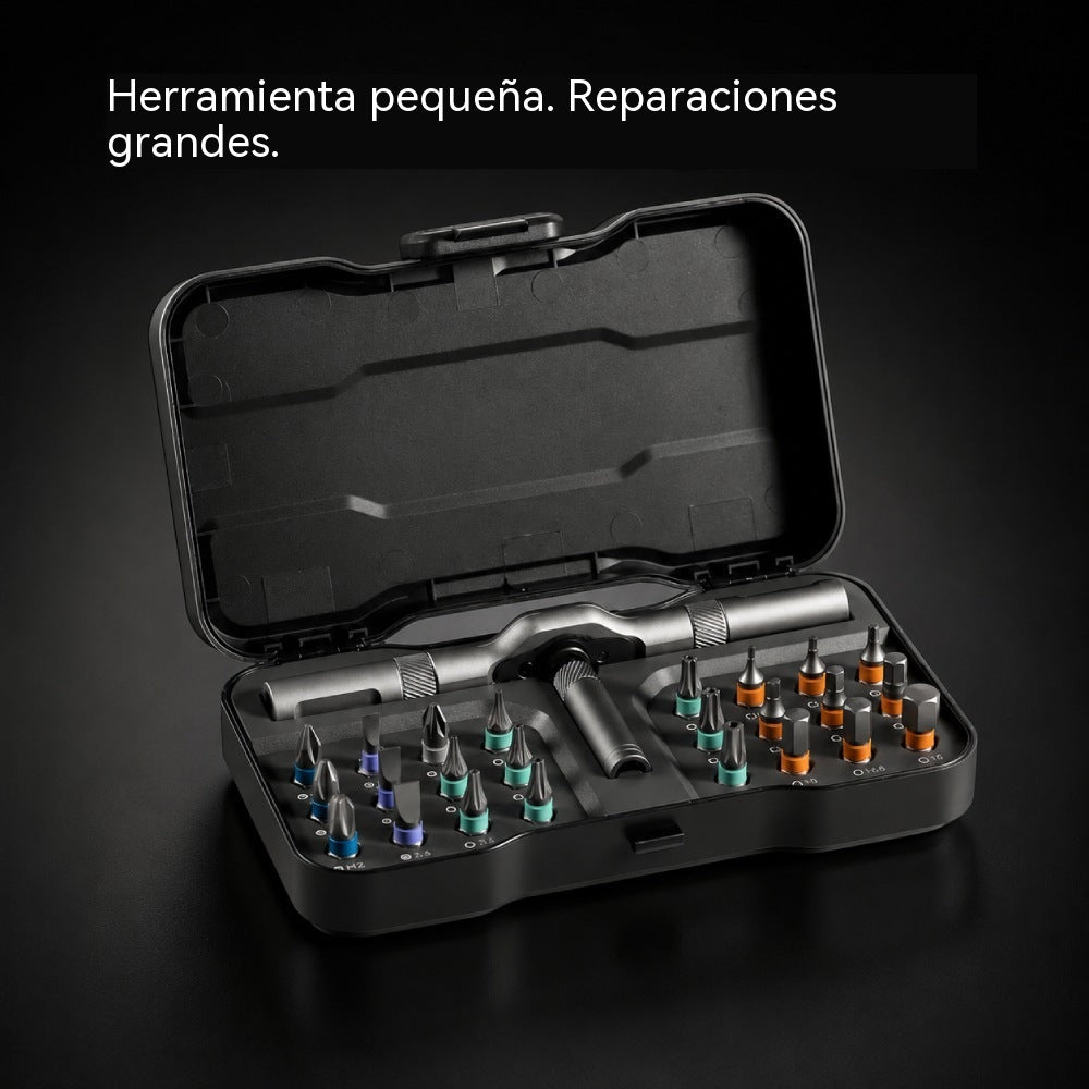 Juego de destornilladores multifuncionales de trinquete de 24 piezas, un éxito de ventas.