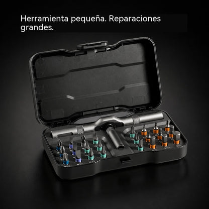 Juego de destornilladores multifuncionales de trinquete de 24 piezas, un éxito de ventas.