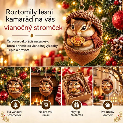 🎉【Kúpte 6 kusov a získajte 6 kusov zadarmo】12 kusov za 20,00 €🤩 🎁Nový 2D akrylový vianočný dizajn so zvieratami v tvare šišky