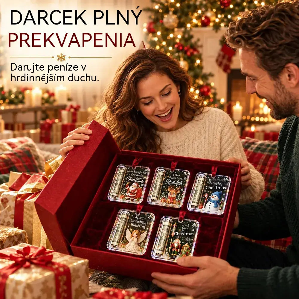🎄 Vánoční ozdoba na peníze ✨ Ozdoba na vánoční stromeček, která ukrývá bankovky – kreativní a překvapivý sváteční dárek.