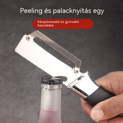 ✅【Vegyél 1-et, kapsz 1-et ingyen】🧅🔪 3 az 1-ben többfunkciós konyhai hámozó: hámoz, vág és üvegkupakot nyit! 🔥