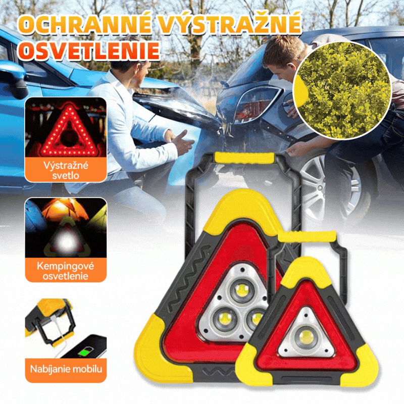 🔥Nuevo producto 2026🔥 Luz de advertencia triangular solar de emergencia tres en uno
