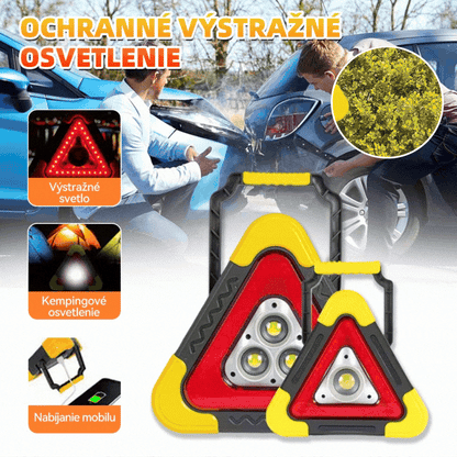 🔥Nuevo producto 2026🔥 Luz de advertencia triangular solar de emergencia tres en uno
