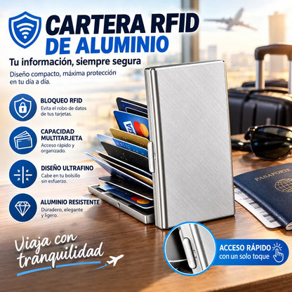 🛡️✨ Rozsdamentes acél kártyatartó RFID-védelemmel – Mágneses sérülés elleni védelemmel ellátott kártyatárca, kicsi és hordozható 💳