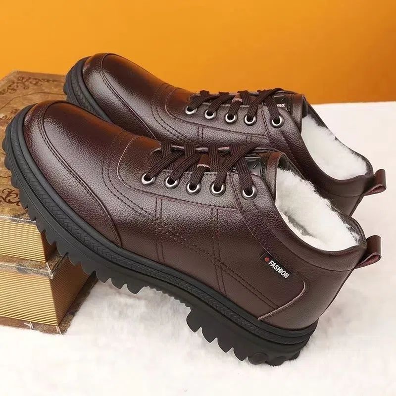💥30%OFF💥【39-44】Télen vastagított bolyhos meleg meleg vastag talpú férfi cipő