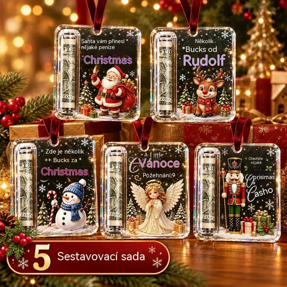 🎄 Vánoční ozdoba na peníze ✨ Ozdoba na vánoční stromeček, která ukrývá bankovky – kreativní a překvapivý sváteční dárek.