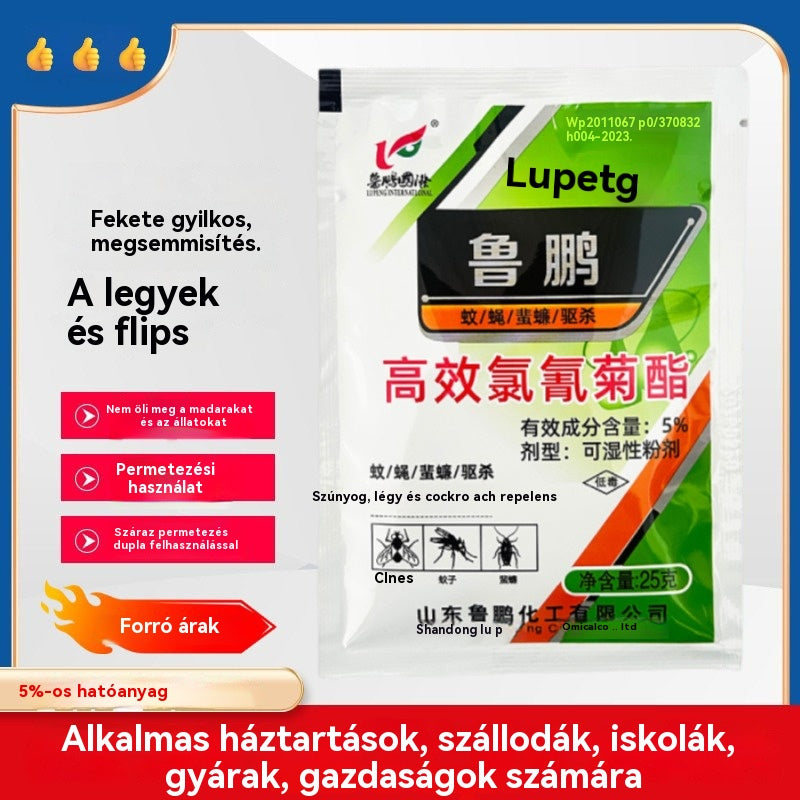 🦟【10 zsák】A leghatékonyabb, nagy hatékonyságú cipermetrin por állagú rovarirtó, gazdaságokban/otthonokban/kültéren is használható