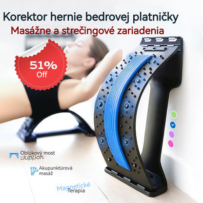 Úľava 3 v 1 Magnet, akupresúra a trakcia Magnetická terapia Akupunktúra Masáž Lumbálny tlakomer