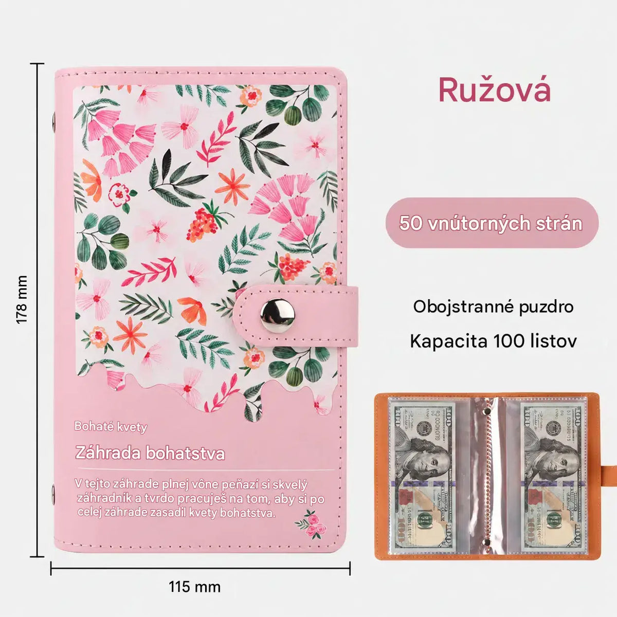 ✨📓🔄Vodotesné vrecko na hotovosť 😍 Praktická a prenosná veľkosť 👍 Nevyhnutné na správu rodinných financií